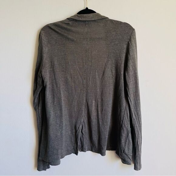 Rachel Zoe Green 100% Linen Open Cardigan Collared Medium - Picture 5 of 9